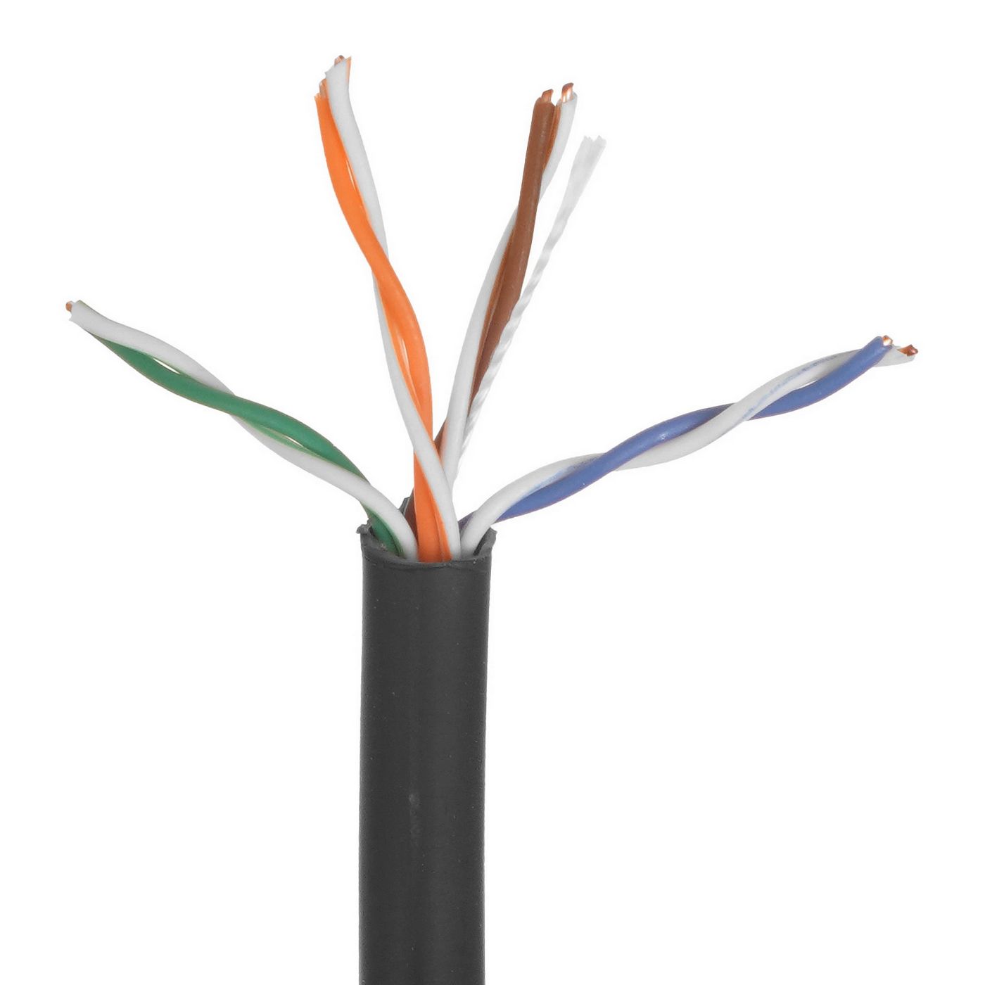 картинка Кабель UTP Lanmaster Cat5e, 305м (бухта) 4 пары 24AWG LSZH универс. черный Катушка (TWT-5EUTP-UNV) от магазина КомпьютерЦентр