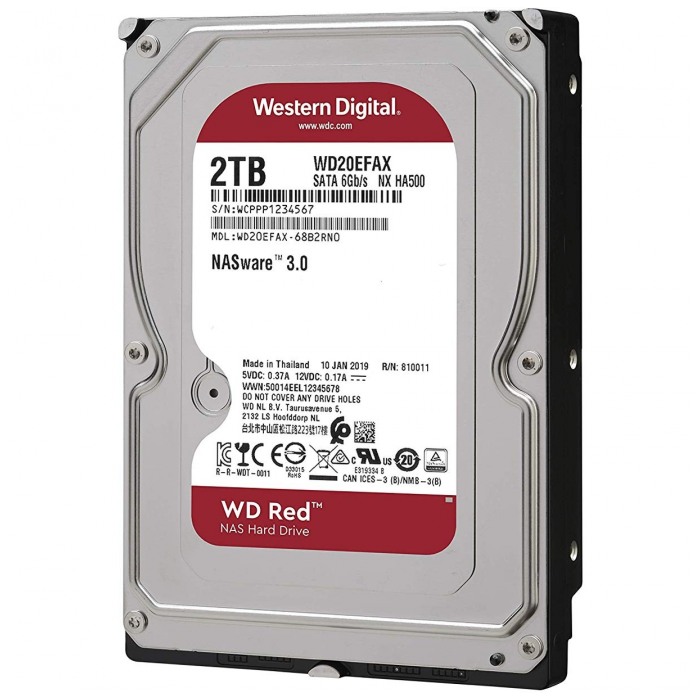 картинка Жесткий диск Western Digital 2Tb 3,5″ SATAIII; 5400rpm 256Mb Cache Red (WD20EFAX) от магазина КомпьютерЦентр