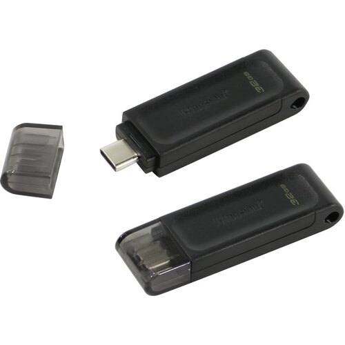 картинка USB Type-C 32Gb флеш накопитель Kingston DataTraveler 70 Black Type-C (DT70/ 32GB) от магазина КомпьютерЦентр