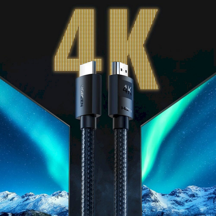 картинка Кабель HDMI - HDMI 1m v2.0 4k Ugreen Black 30999 от магазина КомпьютерЦентр