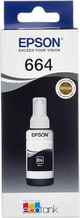 картинка Чернила Epson 664 C13T664198 (аналог C13T66414A) черный 70мл для Epson L100 от магазина КомпьютерЦентр