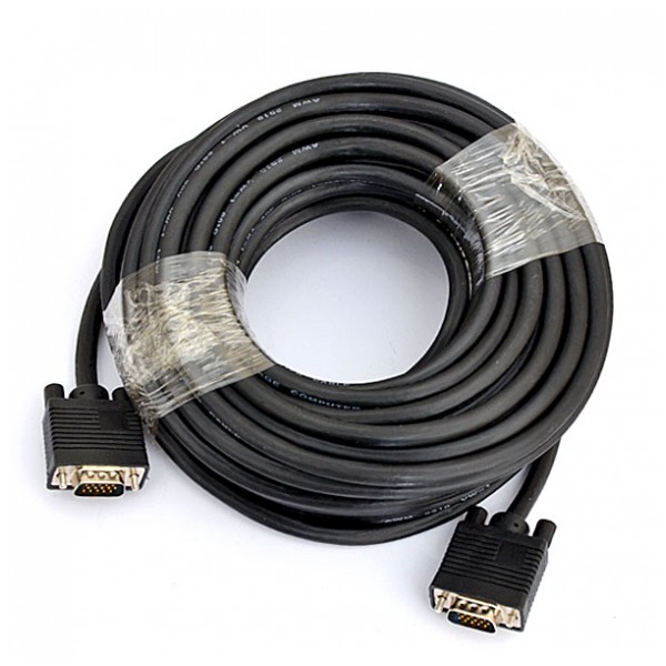картинка Кабель DeTech VGA 20м 30AWG 2*feritte от магазина КомпьютерЦентр
