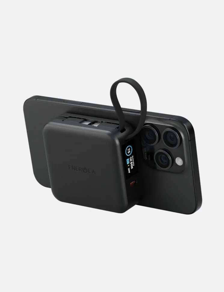 картинка Внешний аккумулятор с кабелем EnergEA MagPac Mini Plus 10000MAH MAGSAFE - черный (BLACK) от магазина КомпьютерЦентр