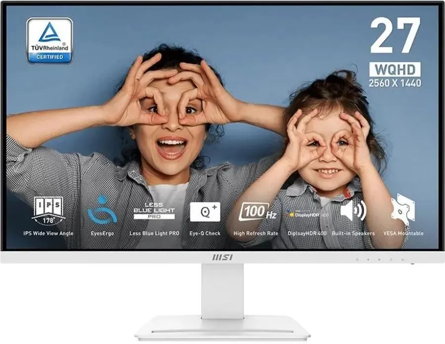 картинка Монитор 27'' MSI PRO MP273QW E2 IPS, белый (9S6-3PB69H-054) от магазина КомпьютерЦентр