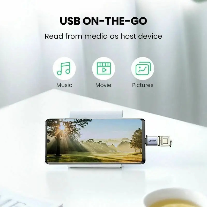 картинка Переходник OTG USB 3.0 Type-C --> USB 3.0 Af Ugreen 50283 от магазина КомпьютерЦентр