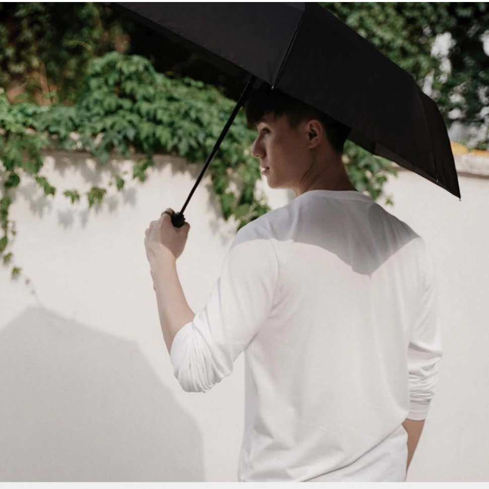 картинка Зонт Xiaomi KongGu Auto Folding Umbrella WD1 Black от магазина КомпьютерЦентр