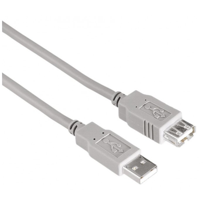 картинка Кабель HAMA USB 2.0 A->F - 1.8 м Gray (134296) от магазина КомпьютерЦентр