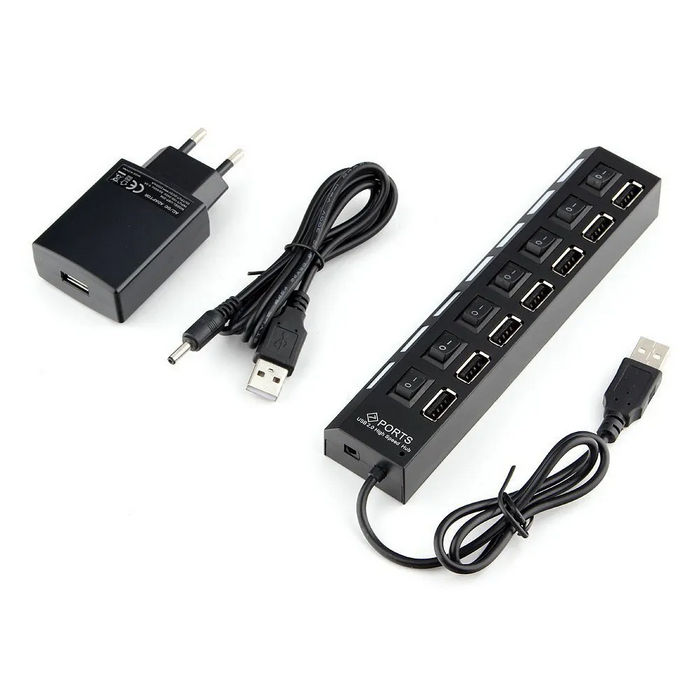 картинка HUB 7-port Gembird UHB-U2P7-02 USB 2.0 с питанием от магазина КомпьютерЦентр