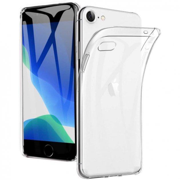 картинка Чехол Apple Simple Silicone Case for iPhone 7/ 8/ SE Прозрачный (Copy) от магазина КомпьютерЦентр