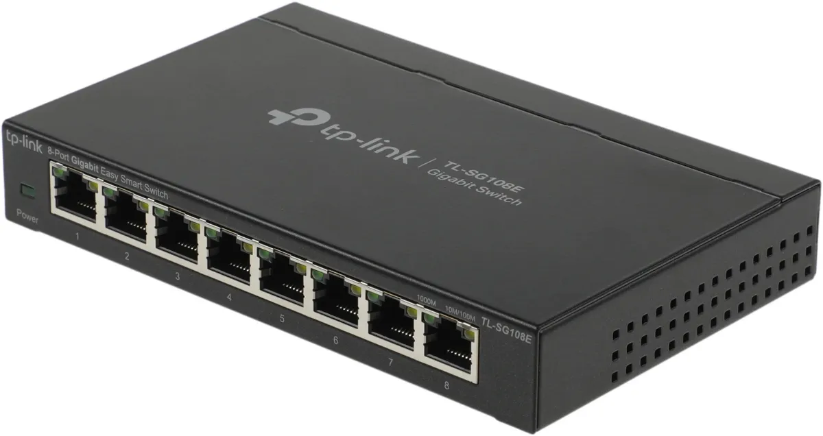 картинка Switch 8-port TP-Link SMB TL-SG108E 8 LAN 10/ 100/ 1000 Mb, Unmanaged от магазина КомпьютерЦентр