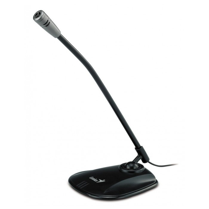 картинка Микрофон Genius MIC-01A «Гусиная шея» Черный (31700003101) от магазина КомпьютерЦентр