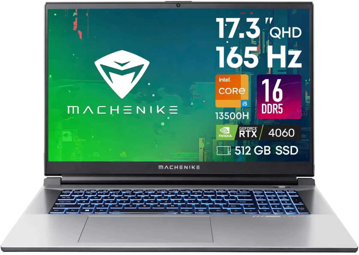 картинка Ноутбук Machenike L17 Star 2K 17.3'' IPS 16ГБ DDR5 / 512ГБ SSD / GeForce RTX 4060 8ГБ / Silver от магазина КомпьютерЦентр