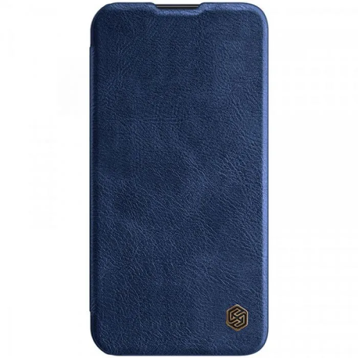 картинка Чехол-книжка Nillkin Qin PRO из Premium экокожи с защитой камеры для iPhone 14, синий от магазина КомпьютерЦентр