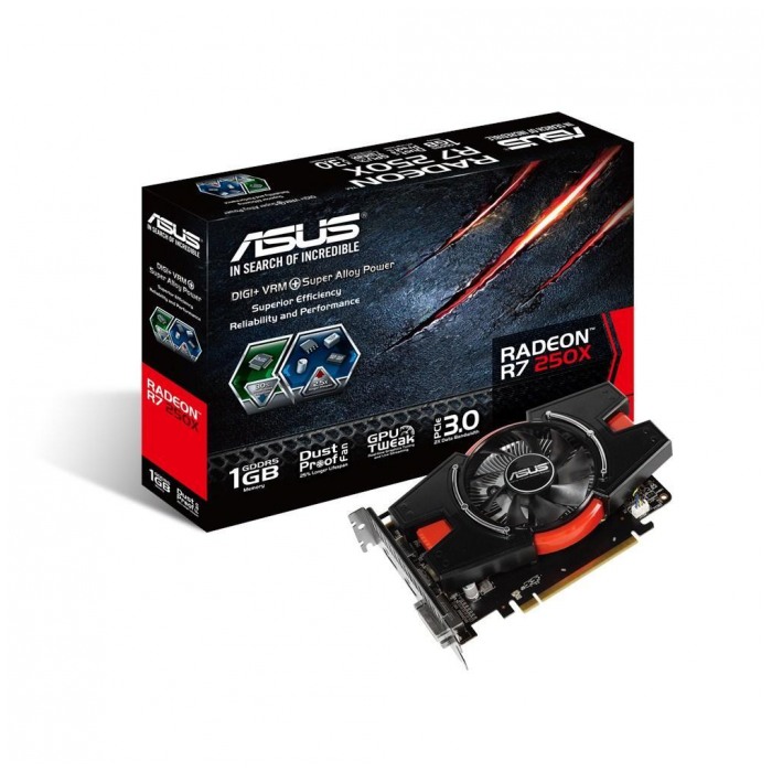 картинка Видеокарта Asus 1Gb DDR5 ATI R7 250X PCI-E Box (R7250X-1GD5) от магазина КомпьютерЦентр