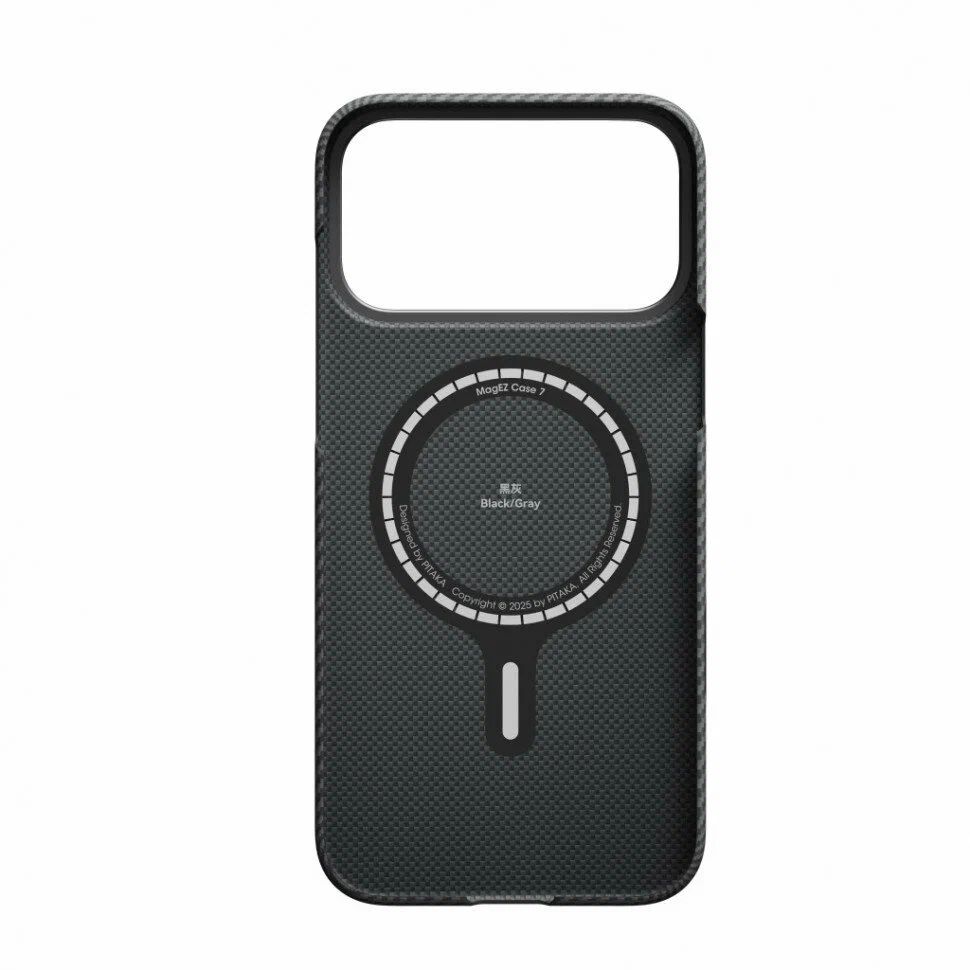 картинка Чехол PITAKA Ultra-Slim Case для iPhone 17 Pro Max 6.9'', Black/ Grey Twill 600D от магазина КомпьютерЦентр