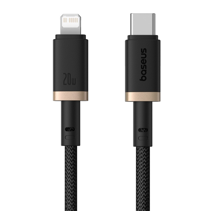 картинка Кабель Baseus Dura Series Fast Charging Cable Type-C to iP 20W 1m Grey+Black от магазина КомпьютерЦентр