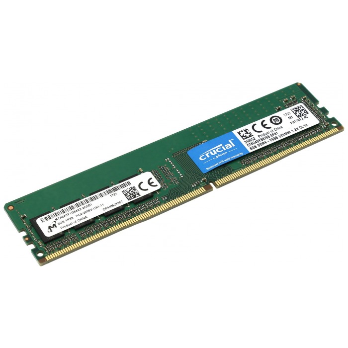 картинка Оперативная память Crucial DIMM DDR4 8Gb 2666MHz PC4-21300 (CT8G4DFRA8266) от магазина КомпьютерЦентр