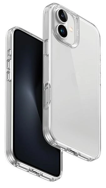 картинка Чехол силиконовый Uniq Air Fender для iPhone 16 Plus 6.7'', цвет прозрачный (Transparent) от магазина КомпьютерЦентр