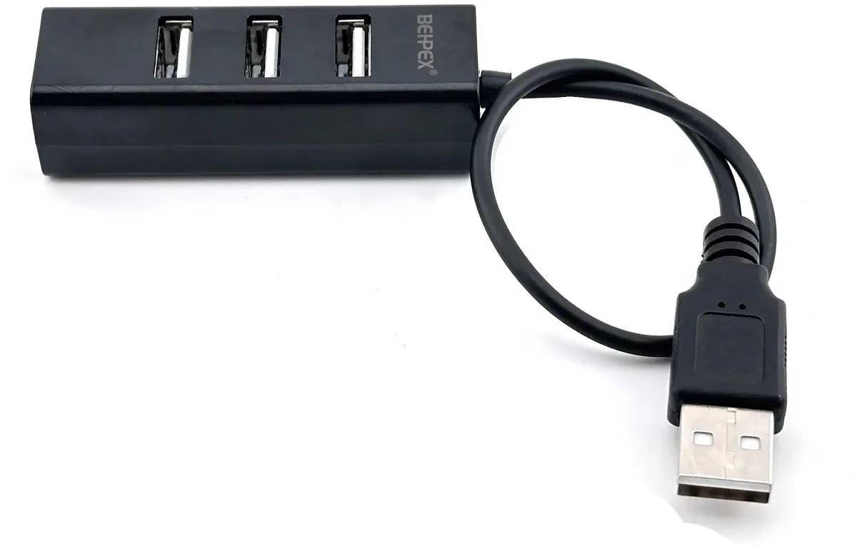 картинка HUB 4-port Behpex BPH-1906 USB 2.0 Black (1992249) от магазина КомпьютерЦентр