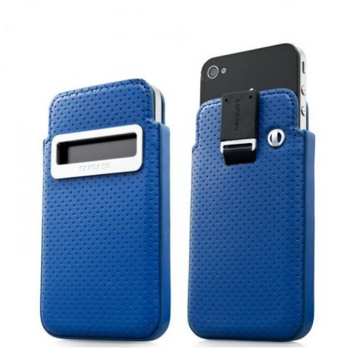 картинка Чехол Capdase Smart Pocket Callid Dot Blue/Black for iPhone 4 (SLIH4-S931) от магазина КомпьютерЦентр