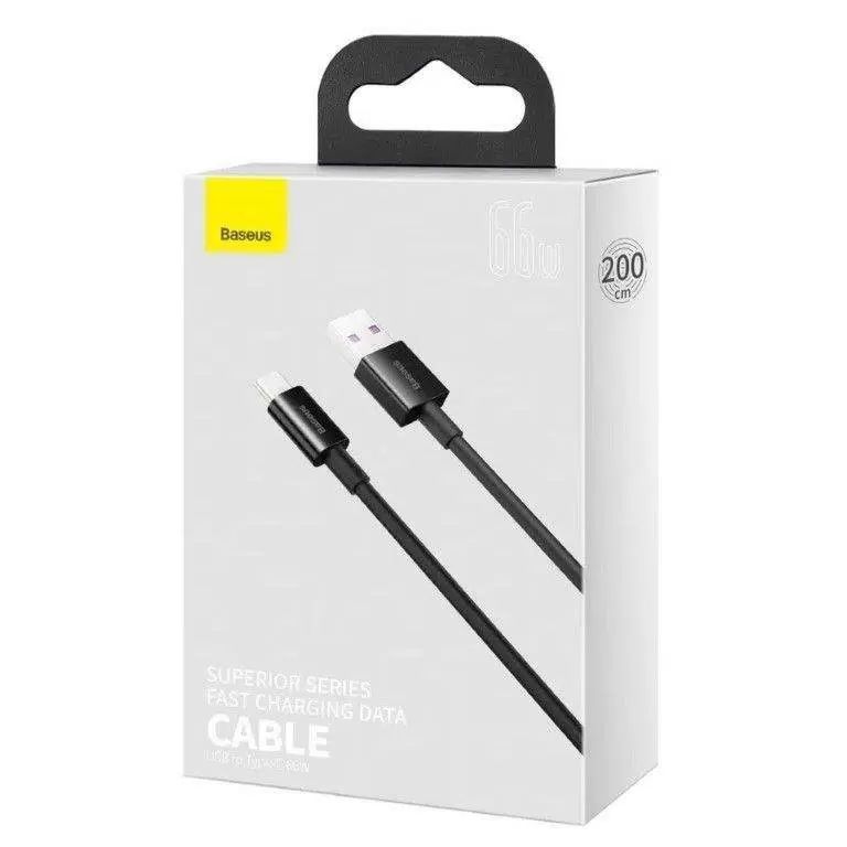 картинка Кабель Baseus Superior Series Fast Charging Data Cable USB to Type-C 66W 2m Black от магазина КомпьютерЦентр