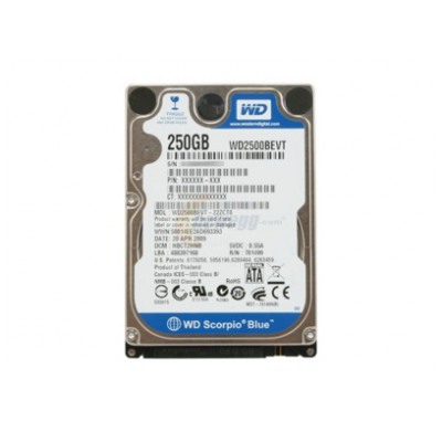 картинка Жесткий диск Western Digital 250Gb Scorpio Blue 8Mb 5400rpm 2.5″ (WD2500BEVT) от магазина КомпьютерЦентр