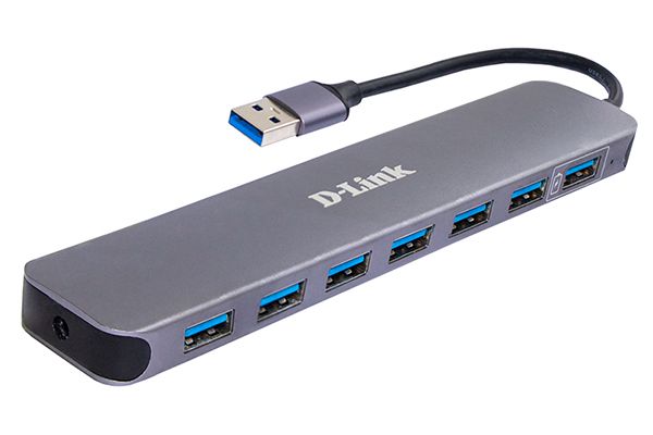 картинка HUB 7-port D-Link USB 3.0 DUB-1370/ B2A (1 порт с поддержкой режима быстрой зарядки) от магазина КомпьютерЦентр