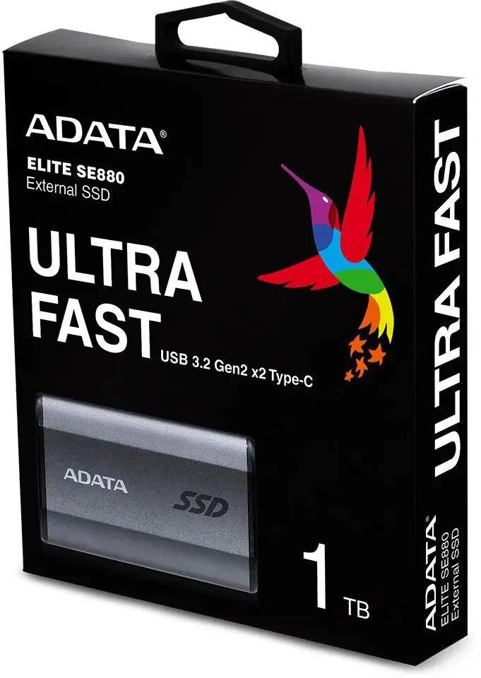 картинка SSD внешний 1Тб A-DATA External SE880 Portable USB Type-C Gray (AELI-SE880-1TCGY) от магазина КомпьютерЦентр