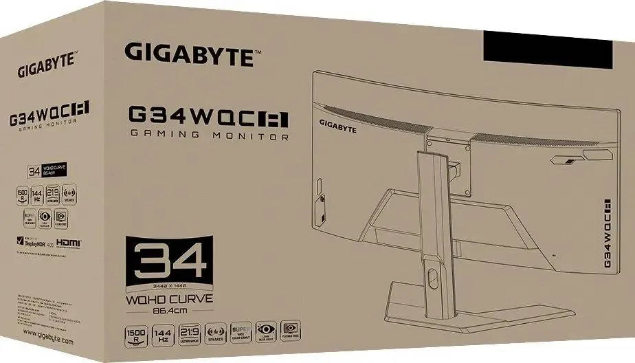 картинка Монитор 34'' GigaByte G34WQC A-EK Curve 1500R от магазина КомпьютерЦентр