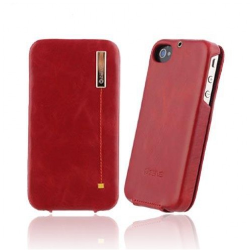 картинка Чехол Zenus Premium Leather Case Masstige color point folder Fierce Red for iPhone 4/4S от магазина КомпьютерЦентр