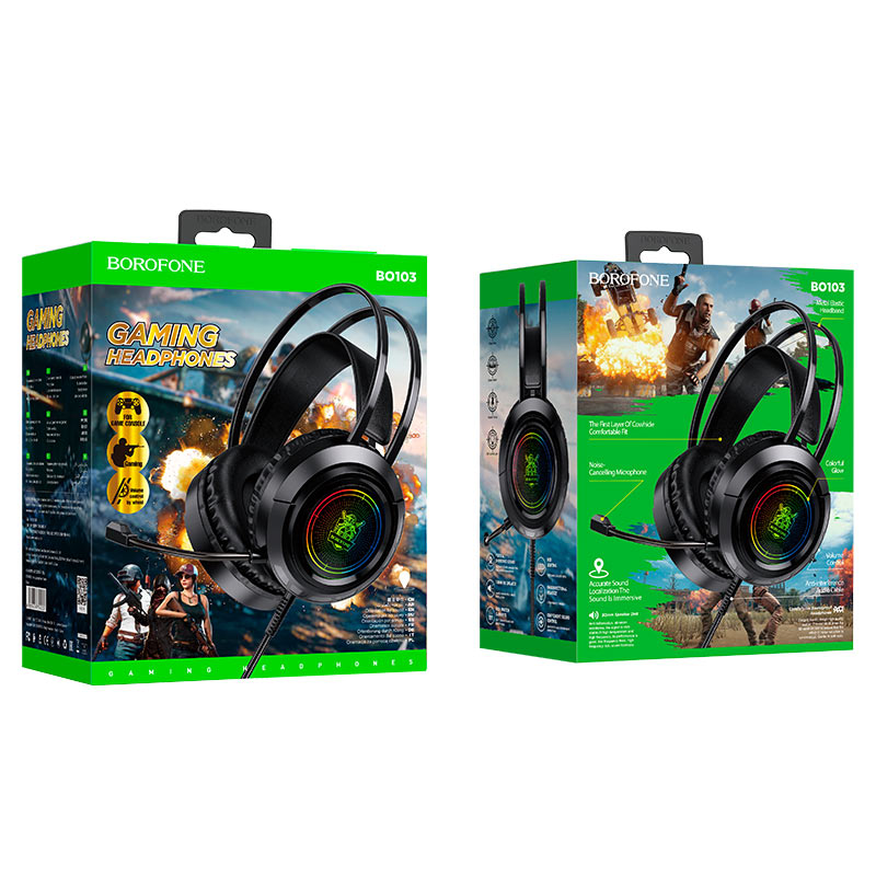 картинка Гарнитура Borofone Surpass Gaming headphones BO103 Black от магазина КомпьютерЦентр