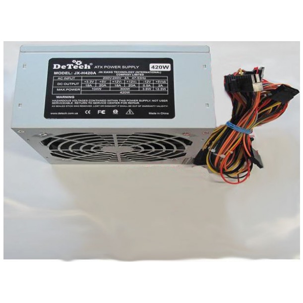 картинка Блок питания DeTech JX-H420A (JX-H420A) от магазина КомпьютерЦентр