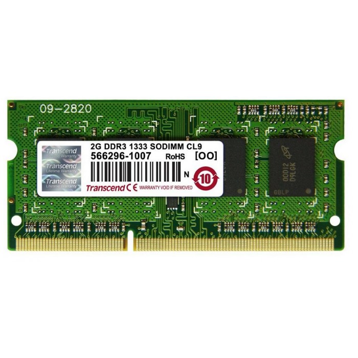 картинка Оперативная память Transcend SO-DIMM DDR3 2Gb 1333MHz PC3-10600 от магазина КомпьютерЦентр
