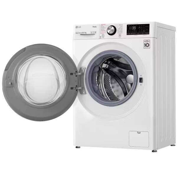 картинка Стирально-сушильная машина LG F2V9GC9W фронтальная, стирка 8,5кг, сушка 5кг, 1200об/ мин, пар, инвертор, 60см x 85см x 49см белый,чёрный,дисплей от магазина КомпьютерЦентр