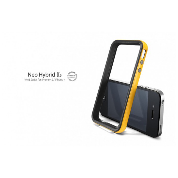 картинка Чехол SGP Case Neo Hybrid 2S Vivid Series Reventon Yellow for iPhone 4/4S (SGP08357) от магазина КомпьютерЦентр