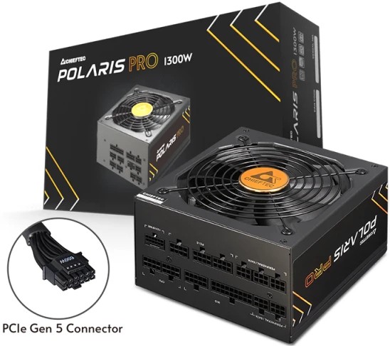 картинка Блок питания Chieftec Polaris Pro PPX-1300FC-A3, 1300W, модульный, черный от магазина КомпьютерЦентр