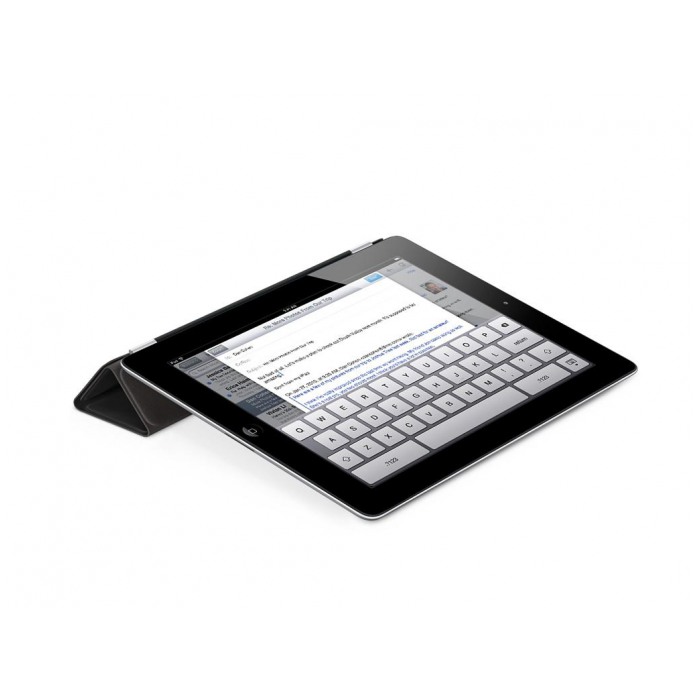 картинка Чехол Apple iPad Smart Cover Leather Black for new iPad/ iPad 2 (MD301) от магазина КомпьютерЦентр