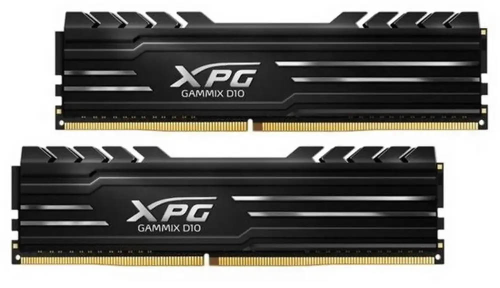 картинка DIMM DDR4 16Gb (2x8Gb) 3200MHz PC4-25600 ADATA XPG GAMMING D10 Black Gaming Memory, RTL (AX4U32008G16A-DB10) от магазина КомпьютерЦентр