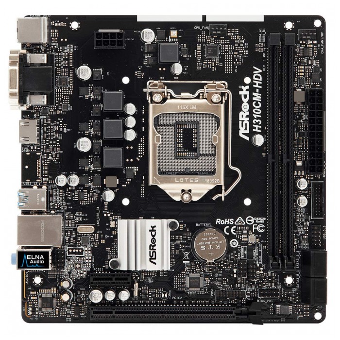картинка Материнская плата ASRock H310CM-HDV (H310CM-HDV) от магазина КомпьютерЦентр