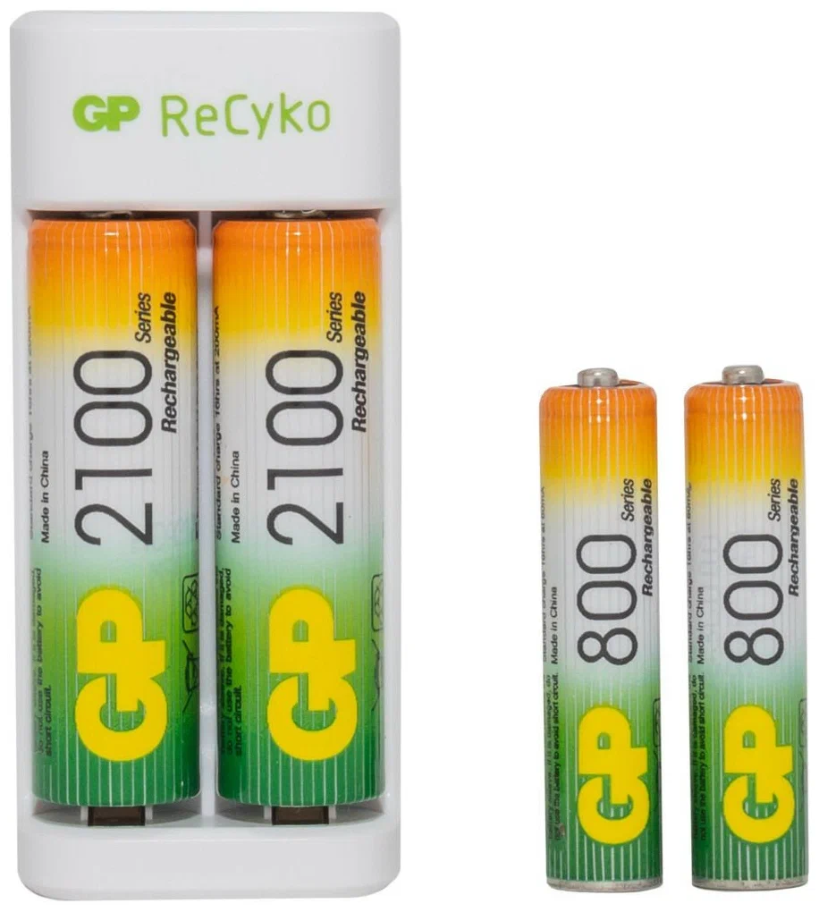картинка Зарядное устройство + аккумуляторы GP PowerBank E211 AA/ AAA NiMH 2100mAh (4шт) (E211210/ 80-2CRB4 WARFACE/ 1) от магазина КомпьютерЦентр