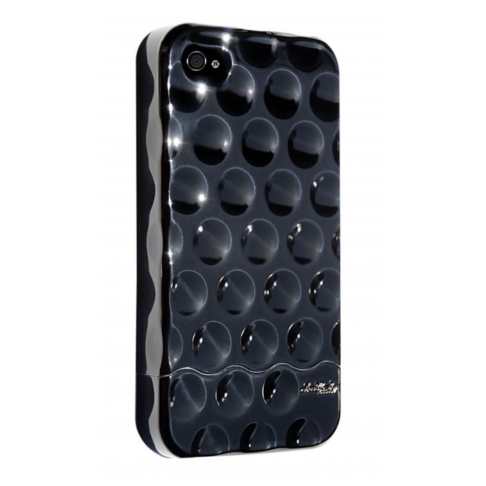 картинка Чехол Hard Candy Cases Bubble Slider Chrome/ Black for iPhone 4 (BS4G-CHR-BLK) от магазина КомпьютерЦентр