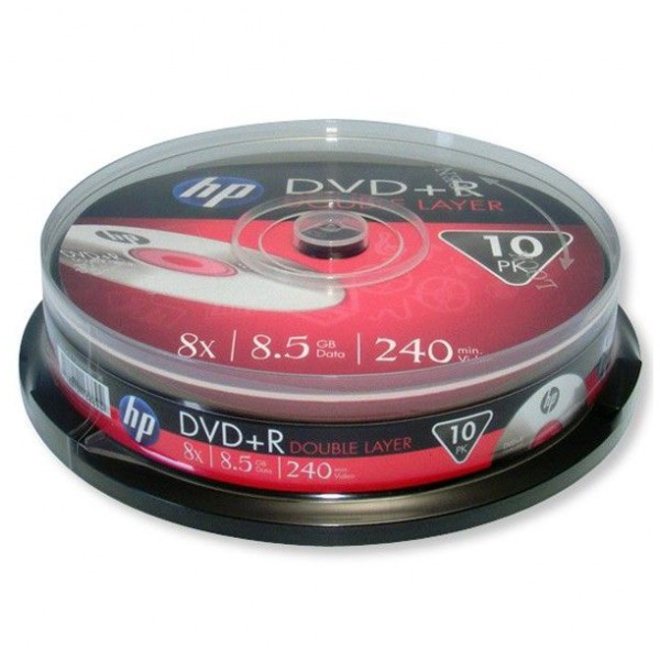 картинка Диски HP DVD+R DL 8,5Gb 8x 10 pack Cake от магазина КомпьютерЦентр