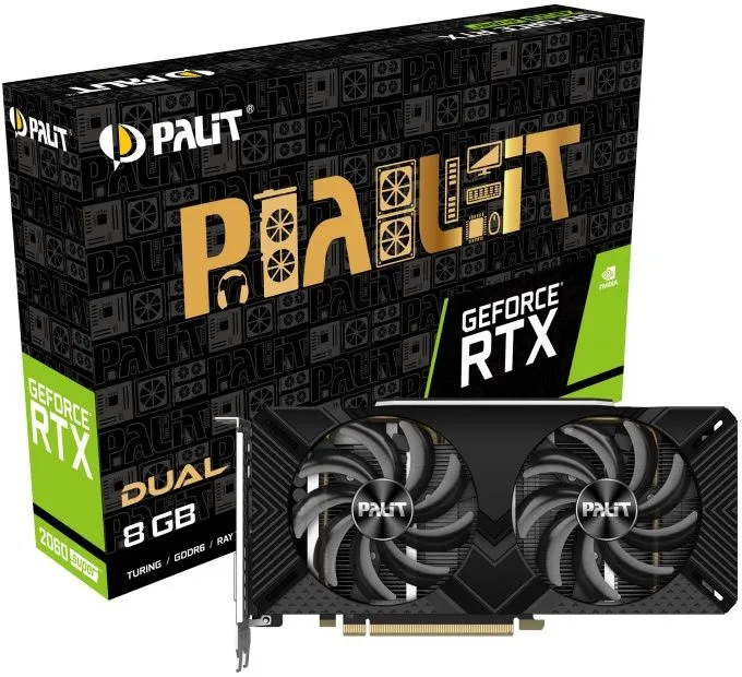 картинка Видеокарта 8Gb GDDR6 GeForce RTX 2060SUPER DUAL Palit [NE6206S018P2-1160A-1] от магазина КомпьютерЦентр
