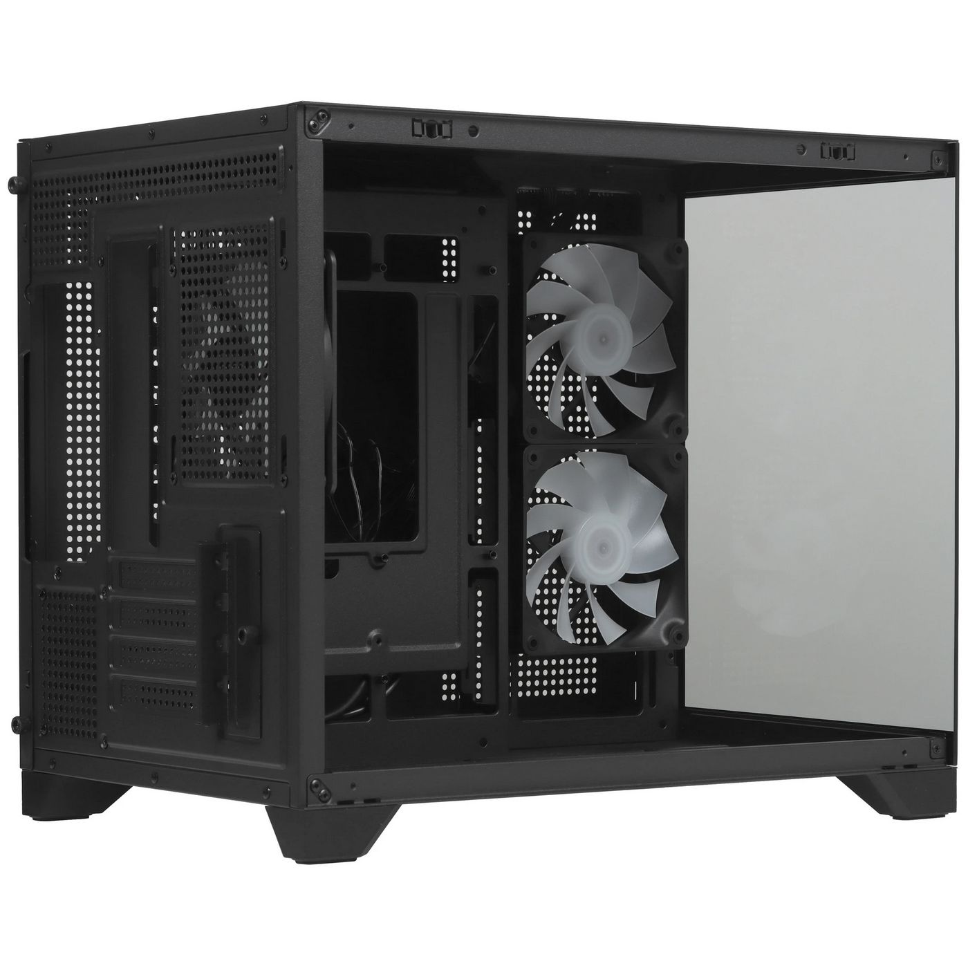 картинка Корпус Cougar FV150 Mini RGB Mini-tower, Black, 3x120mm RGB fan, 2xUSB 3.0, Type-C, no PSU от магазина КомпьютерЦентр