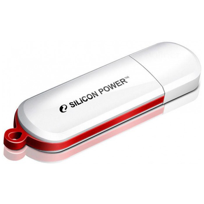 картинка Флешка USB SiliconPower LuxMini 320 8Gb White (SP008GBUF2320V1W) от магазина КомпьютерЦентр