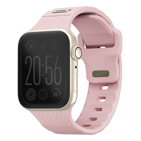 картинка Ремень каучуковый Uniq STRIDE FKM RUBBER для Apple Watch 41/ 40/ 38, PALE PINK (41MM-STRIPPNK) от магазина КомпьютерЦентр
