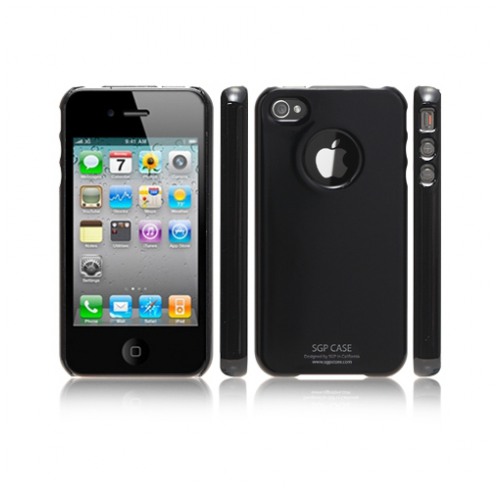 картинка Чехол SGP Ultra Thin Case Pastel Series Soul Black for iPhone 4 (SGP06922) от магазина КомпьютерЦентр