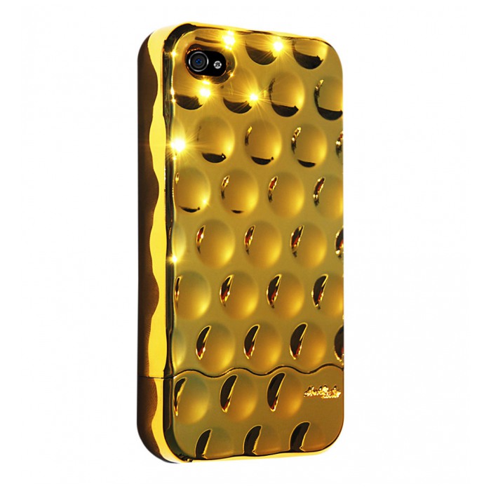 картинка Чехол Hard Candy Cases Bubble Slider Chrome/Gold for iPhone 4 (BS4G-CHR-GLD) от магазина КомпьютерЦентр