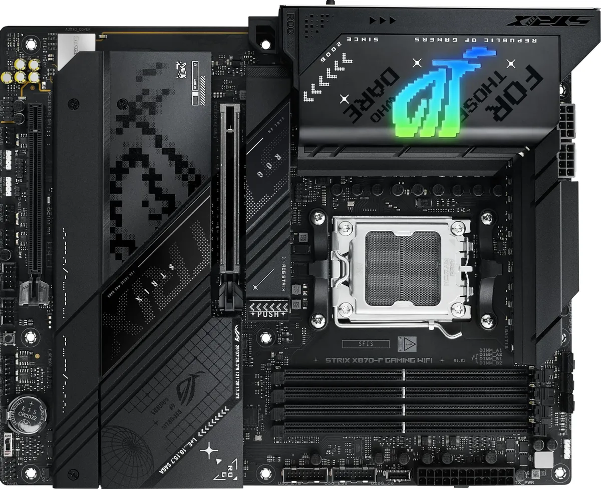 картинка Материнская плата ASUS ROG STRIX X870-F GAMING WIFI AM5, ATX от магазина КомпьютерЦентр