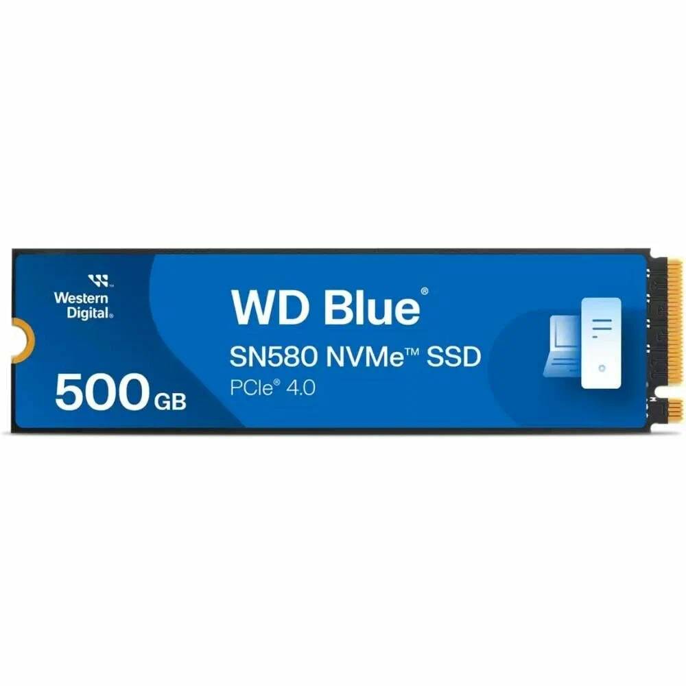 картинка SSD накопитель 500 Гб WesternDigital Blue SN580 M.2 2280 PCI-E x4 NVMe (WDS500G3B0E) от магазина КомпьютерЦентр